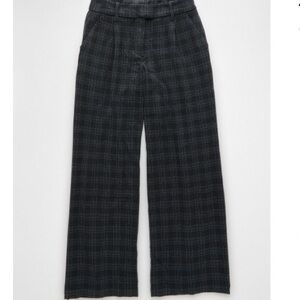 American Eagle Outfitters Black Plaid Trousers